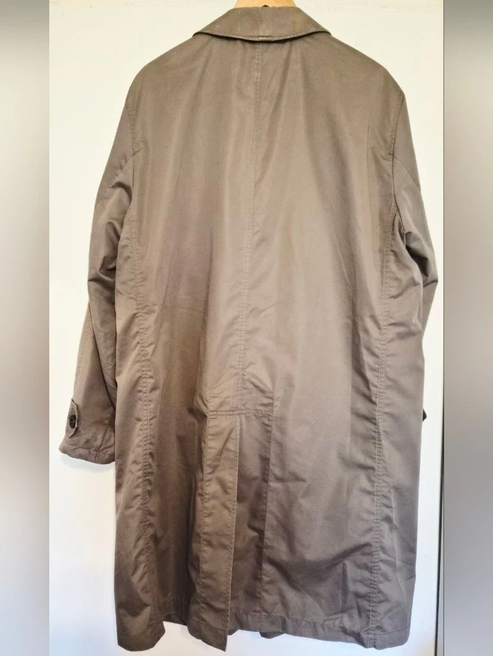 Authentic BURBERRY Men's Trench Coat Classic Long Overcoat Taupe XL